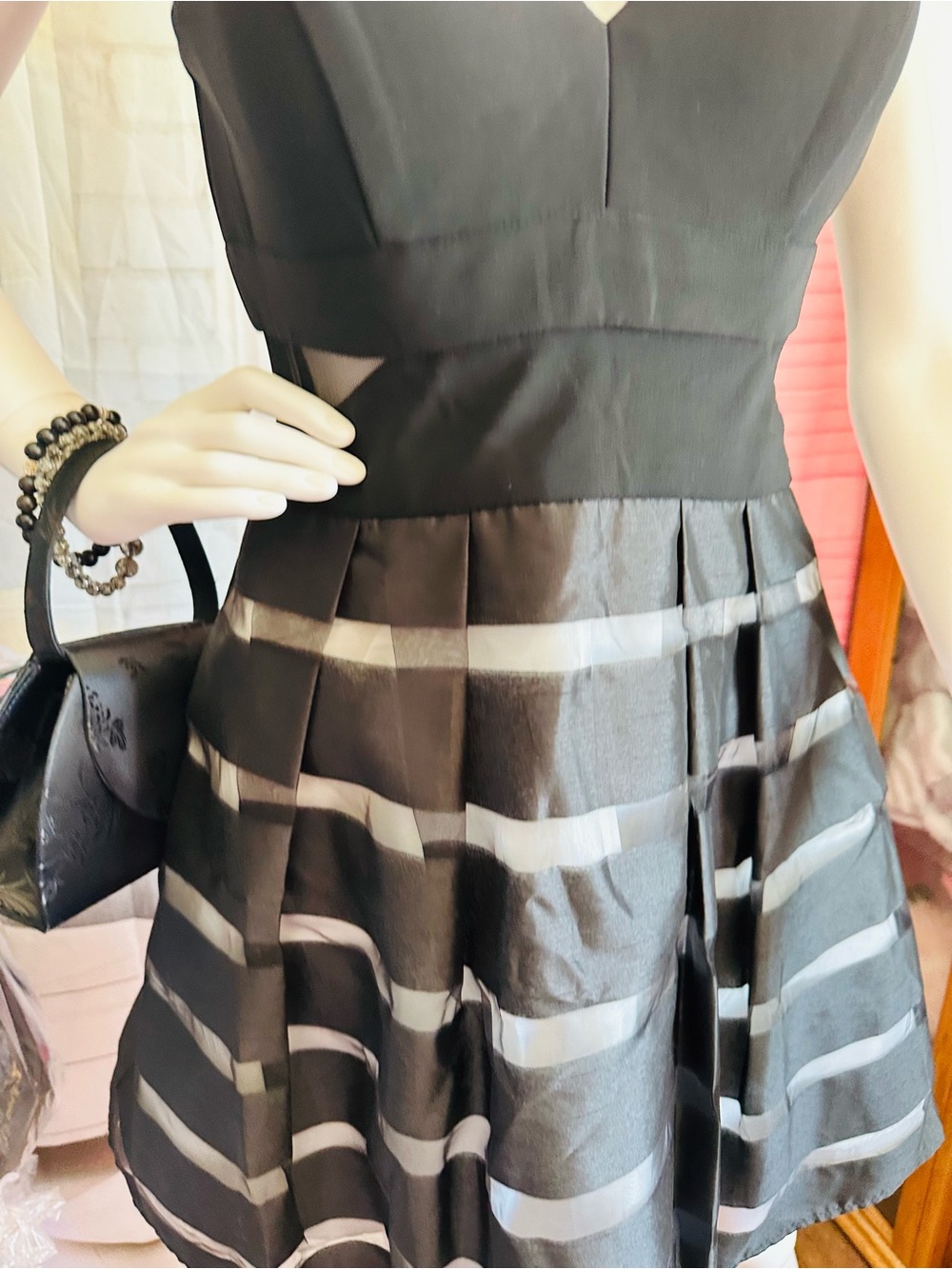 XSCAPE Black Fit & Flare Cocktail Dress - Picture 6 of 13